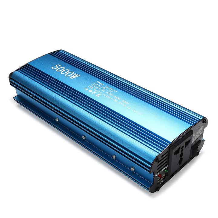 5000W Peak DC 12/24V to AC 220V Solar Power Inverter LED Display Sine Wave USB Converter