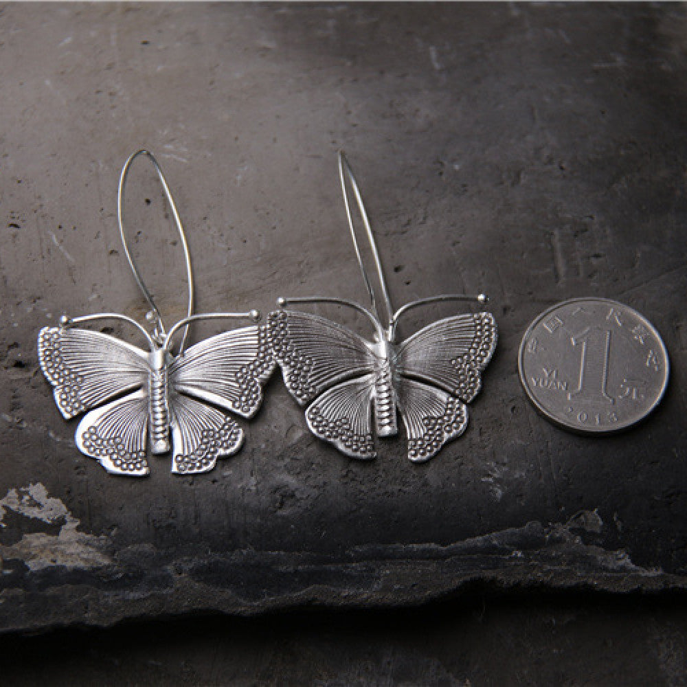 Sterling Silver Butterfly Vintage Earrings