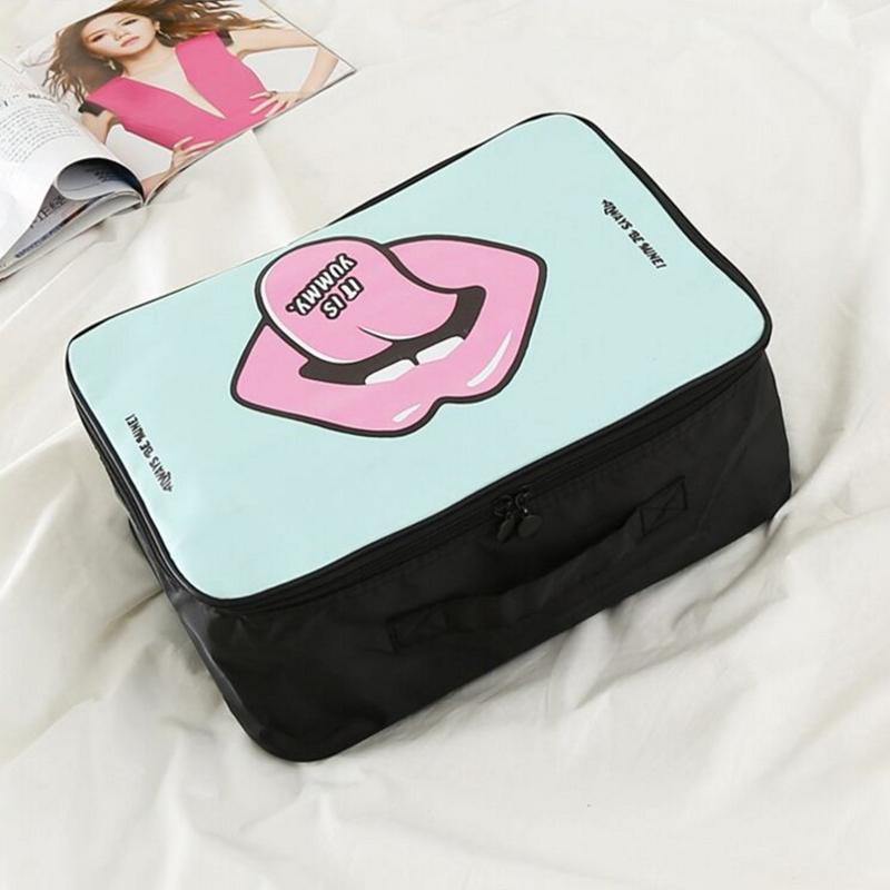 38cm Cute Cartoon Portable Travel Storage Bag Boarding Bag Luggage Clothing Trolley Case Wash Bag