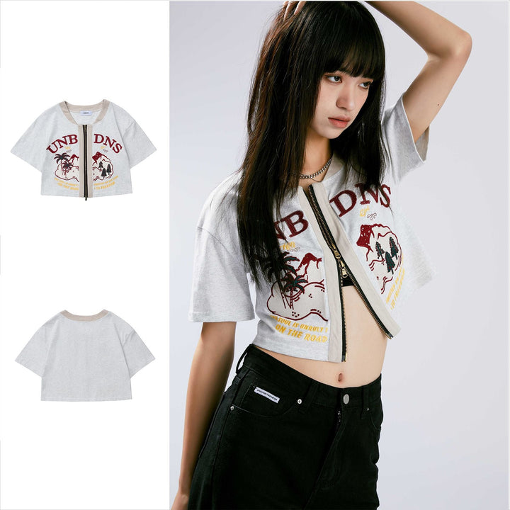 Street Fashion Steam Slimming Cardigan Half-length Short Sleeve