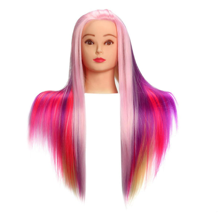 27'' Colorful Practice Training Head Long Hair Mannequin Hairdressing Salon Model