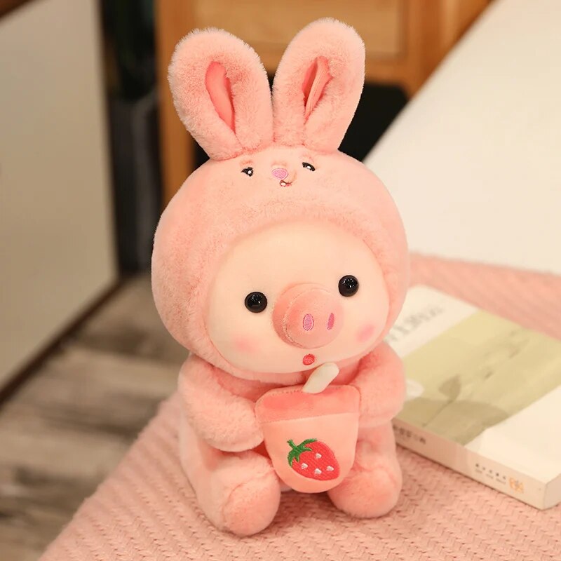 Kawaii Bubble Tea Animal Plush Toy - Adorable Home Decor Gift