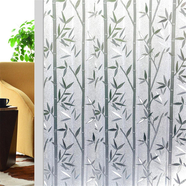 45 x 200cm Waterproof PVC Frosted Window Film Sticker Window Privacy Cling Heat insulated Self Adhesive Decorative Stickers