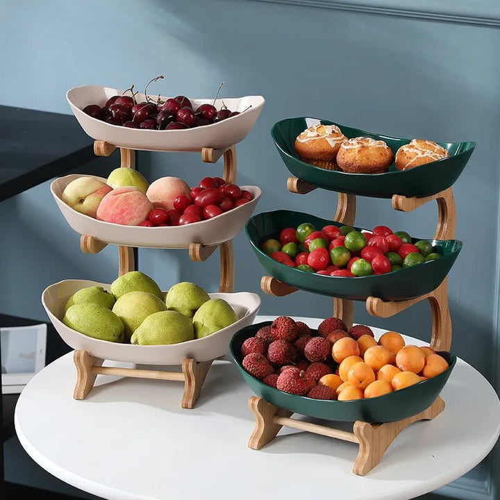 Modern Three-Layer Plastic Fruit Tray | Creative Living Room Home Decor