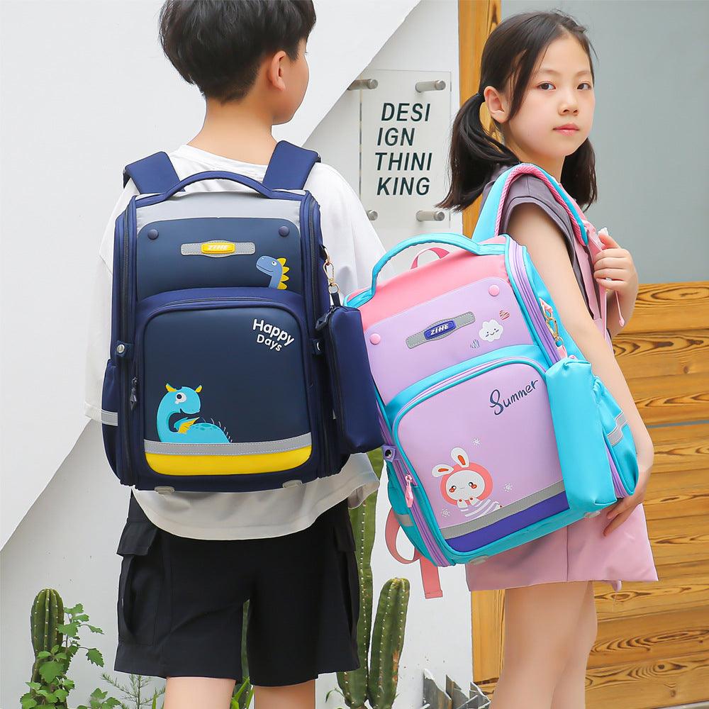 Primary School Cartoon Ultra-light Spine Protection Schoolbag