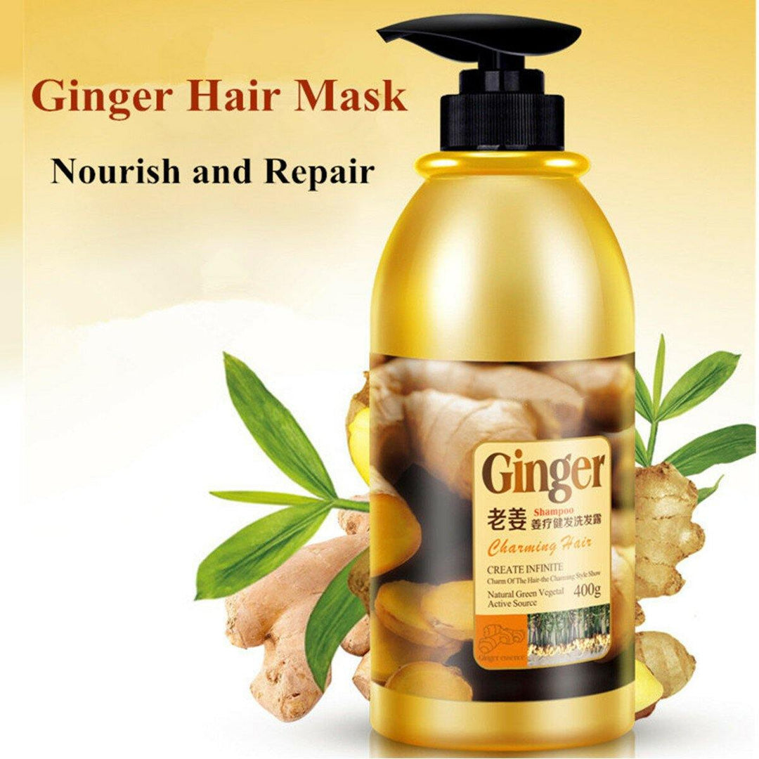 400ML Natural Ginger Oil-Control Shampoo Anti Dandruff Health Hair Care