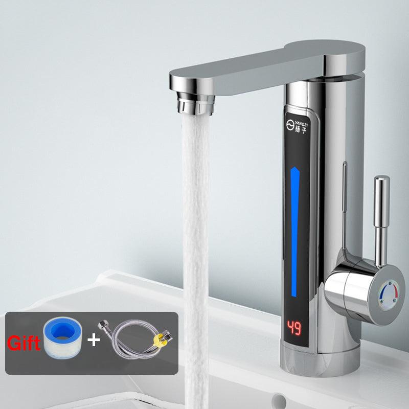 3300W Electric Hot Water Heater Faucet LED Ambient Light Temperature Display Instant Heating Tap 3S Quick Heating 360° Rotatable