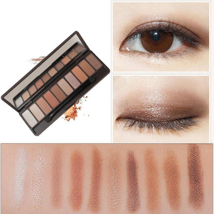 10 Colors Eye Shadow Palette Set Glitter Shimmer Long Lasting Waterproof