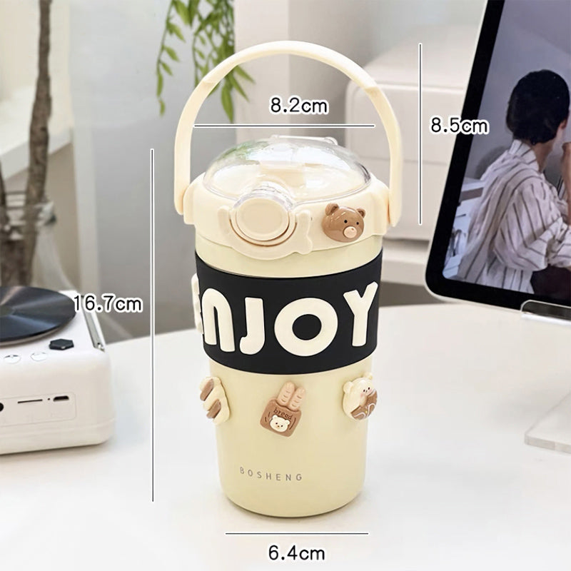 Portable Cute Thermos for Hot Coffee & Tea