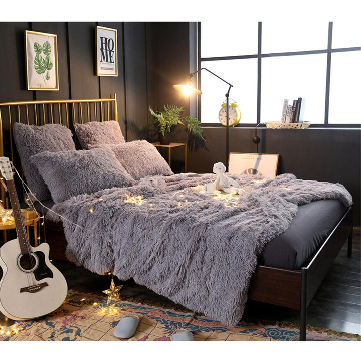 160x200cm/130x160cm MECO Large Luxury Shaggy Blankets With Heart Carpet Faux Fur Long Pile Throw Sofa Bed Soft Warm Blanket Shaggy Fluffy Rug