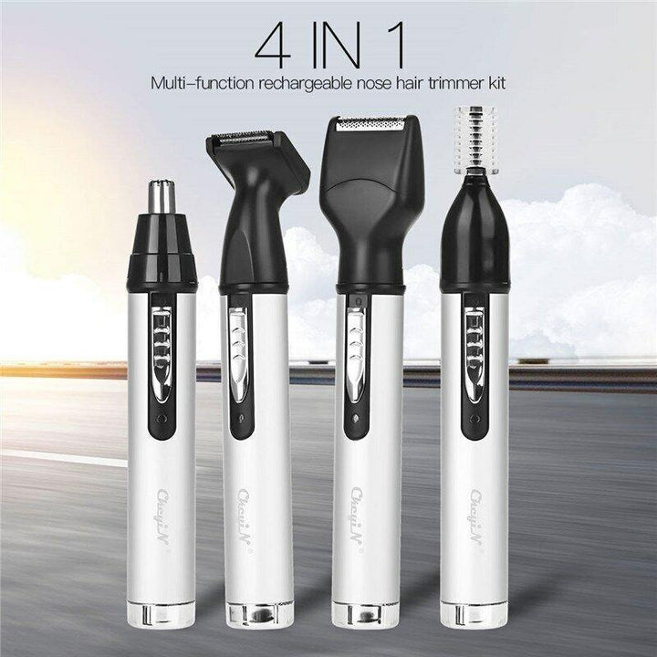 4 In 1 Electric Nose Hair Trimmer Male Rechargeable Hairstyle Mini Hair Shaver