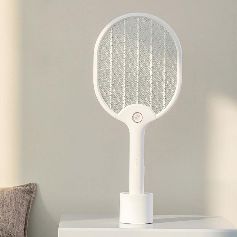 Jordan&judy 3000V Electric Mosquito Swatter Portable Camping Travel Three-layer Anti-electric Shock Net USB Charging Mosquito Dispeller