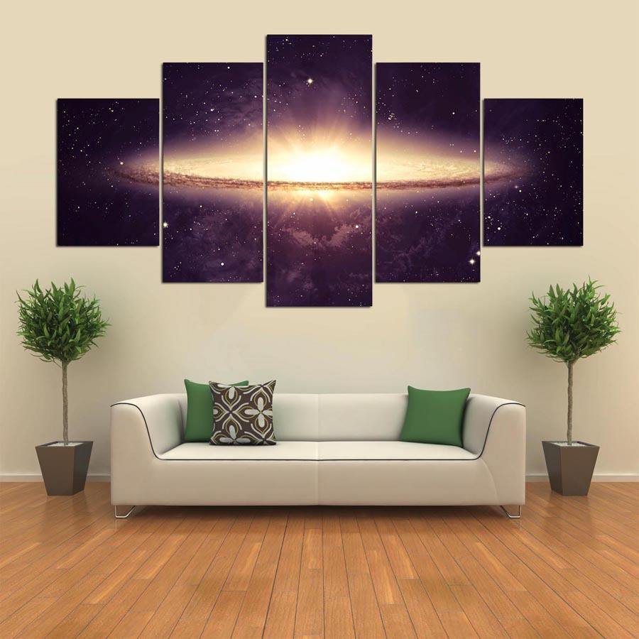 5  Cascade Vast Universe Canvas Wall Painting Picture Home Decoration Without Frame Including Instal