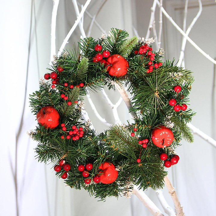 30cm Wall Hanging Christmas Wreath Handmade Front Door Hanging Pendant Garland Home Decorations Supplies