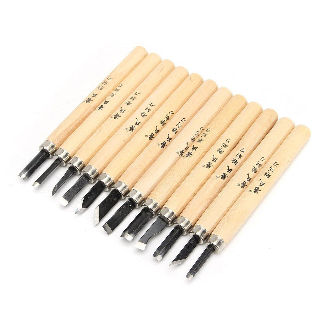 12Pcs Wood Carving Hand Chisel Tool Set Wood Working Professional Gouges + Case