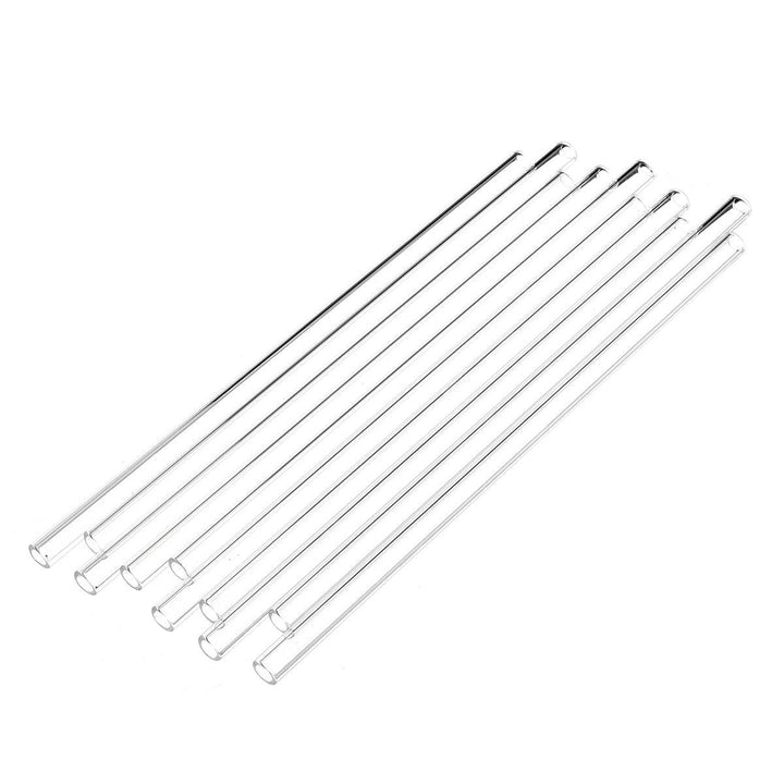 10Pcs 200x7x1mm Length 200mm OD 7mm 1mm Thick Wall Borosilicate Glass Blowing Tube Lab Factory School Home Tubes