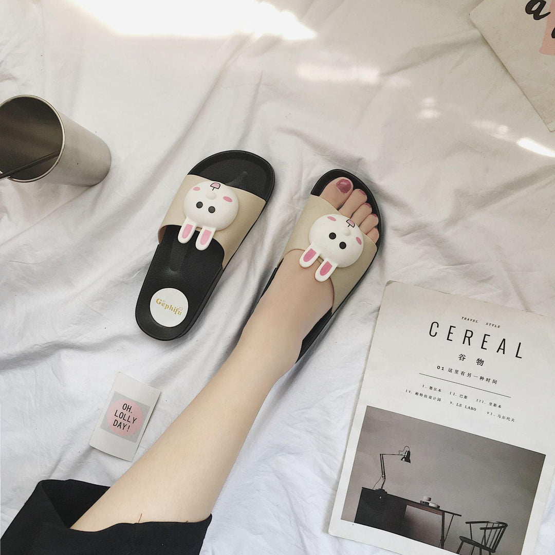 In the summer of 2021 Philippines Ji Fu Zai Zai trend Korea cute lady all-match anti-skid slippers wholesale