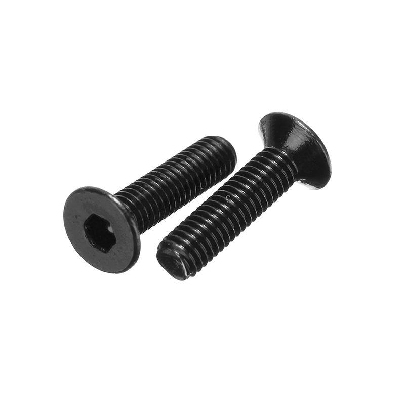 Suleve‚Ñ¢ M3CH11 50Pcs M3 Carbon Steel Hex Socket Flat Head Countersunk Screws Bolts 4-12mm Length