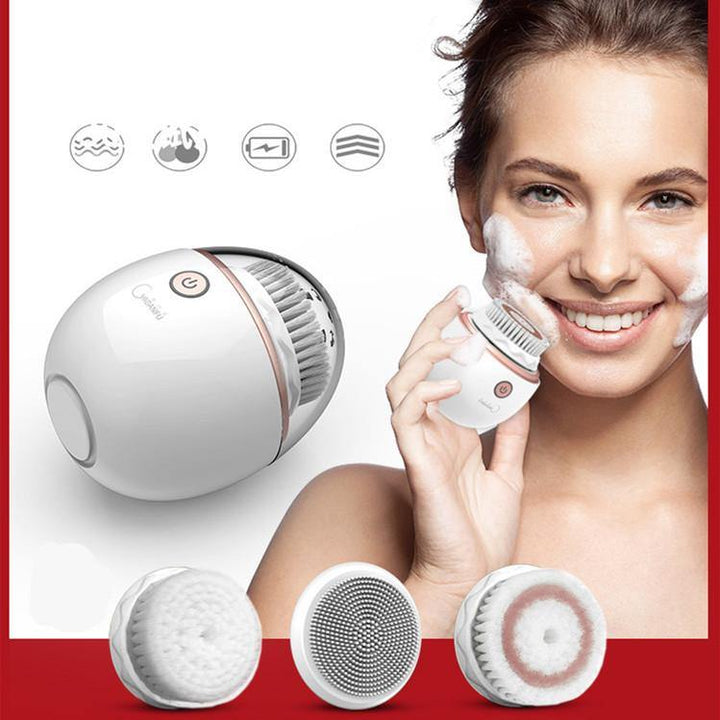 Facial Cleansing Brush Instrument Wireless Charging (White)