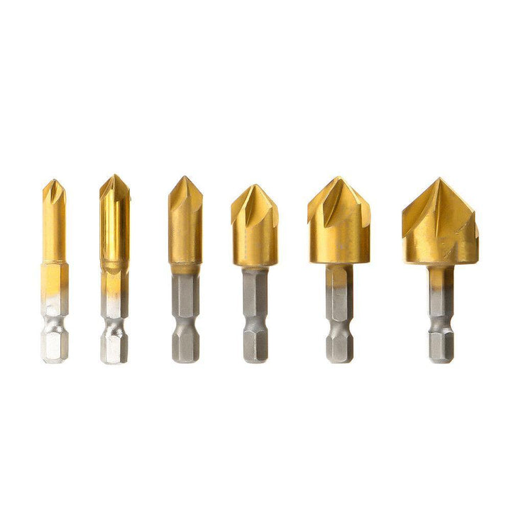 39pcs Woodworking Drill Chamfer Tool Countersink Drill Bit Set with Automatic Center Punch