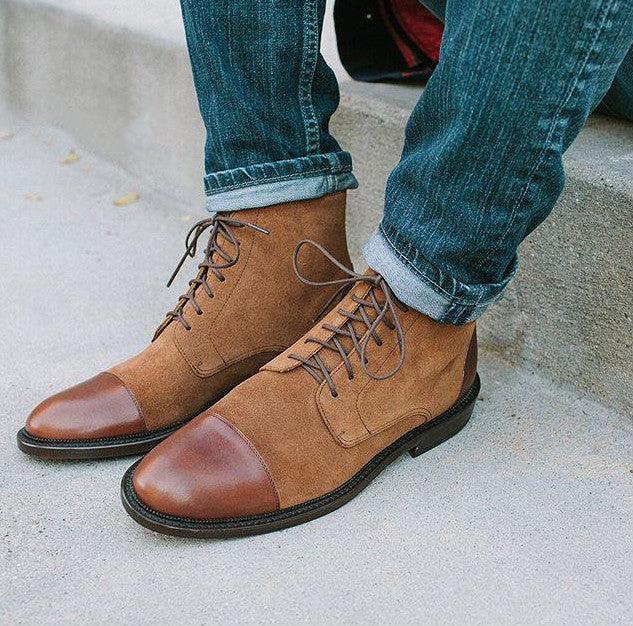 Spring New Low-Heel Lace-Up Low-Top Martin Boots