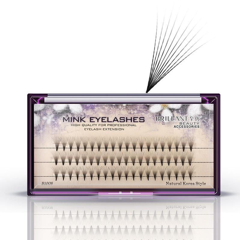 10D Black 8/9/10/12mm False Eyelash Individual Eyelashes Extension Cluster Kit Grafting Eyes Lashes - MRSLM