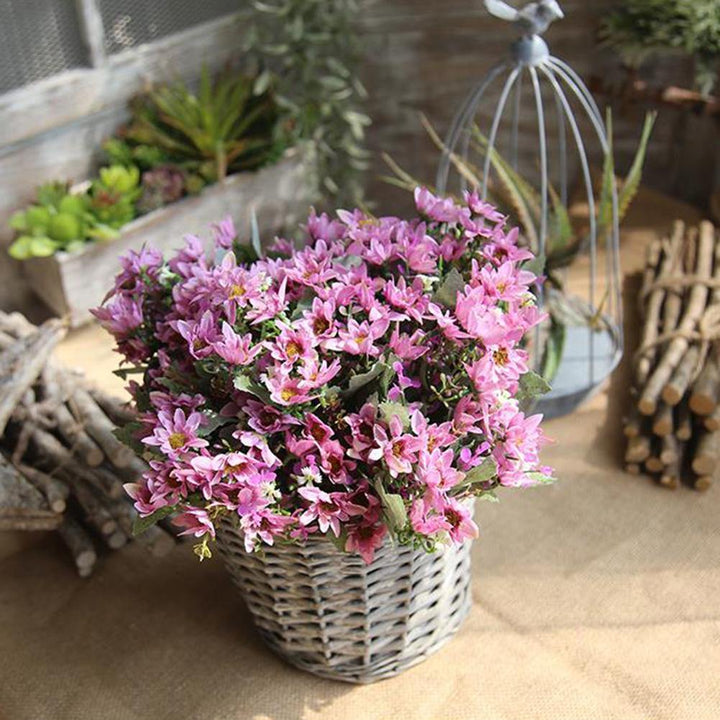 25 Heads/1 Bouquet Artificial Flowers Plant China Aster Simulation Wedding Decor