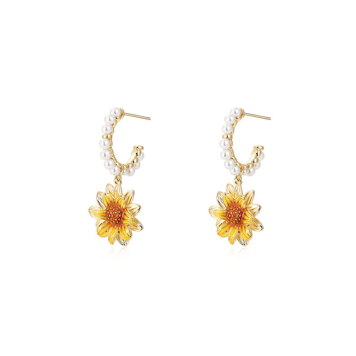 Plant Sunflower Earrings Flower Fashion