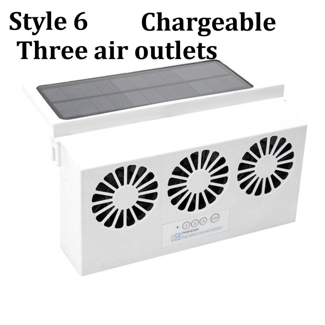 4500Rpm Solar Powered Car Auto Vehicle Window Air Vent Exhaust Cooling Box Fan Ventilation for Outdoor Travel