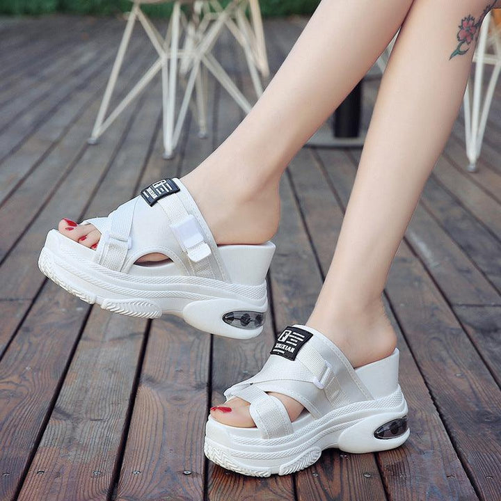 Outer Wear Thick-soled Comfortable Indoor White Non-slip Beach All-match Casual Red Slippers