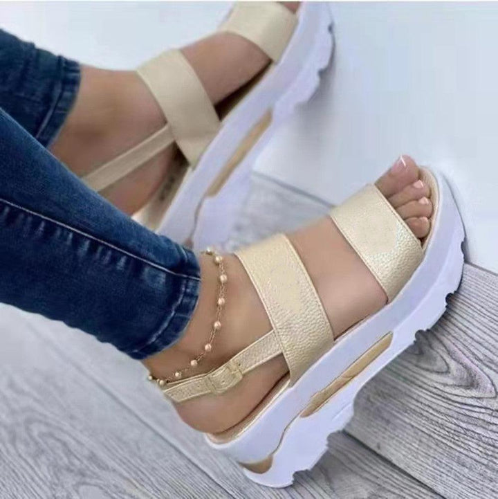 Statement Round Toe Platform Casual Women's Sandals