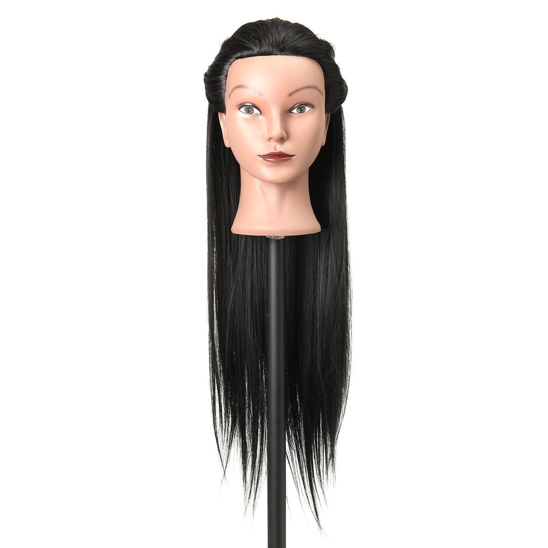 27Inch Black 30% Human Hair Hairdressing Training Head