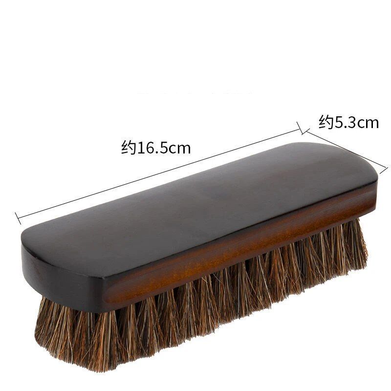 Horsehair Leather & Textile Cleaning Brush for Car and Furniture