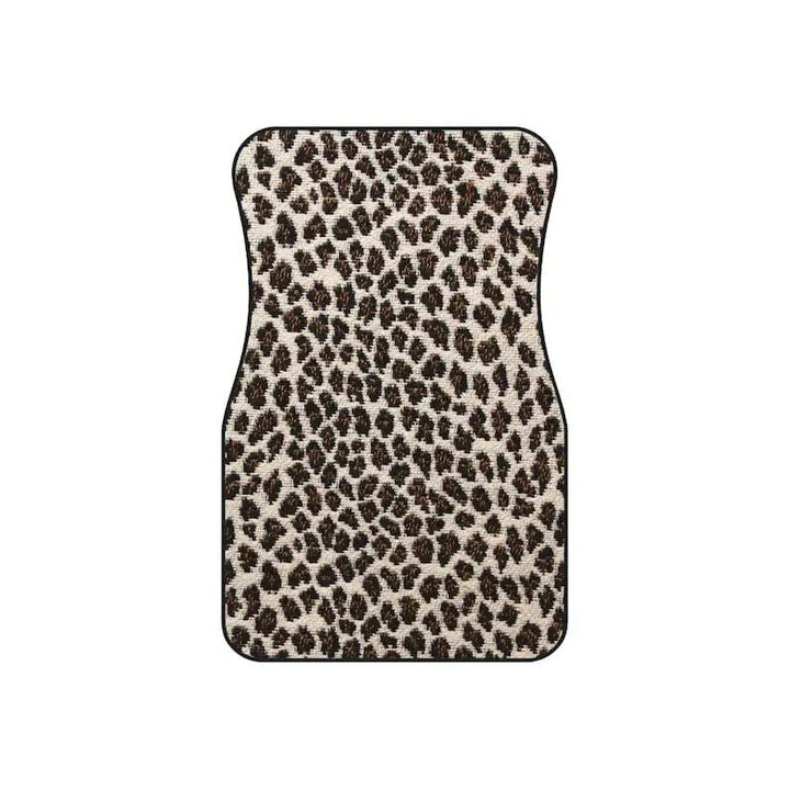 Leopard Print Car Floor Mats Set