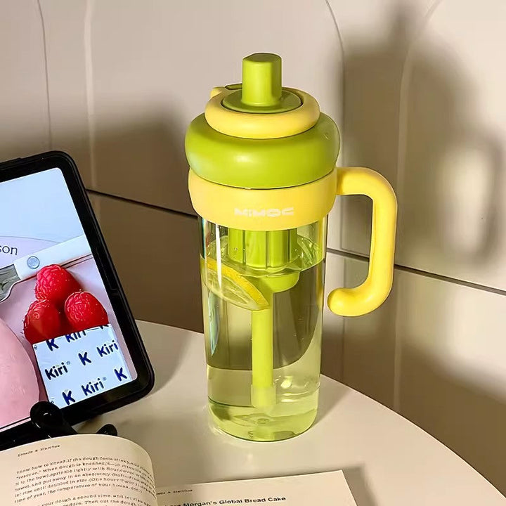 Multi-Use Sports Water Bottle with Straw and Tea Infuser