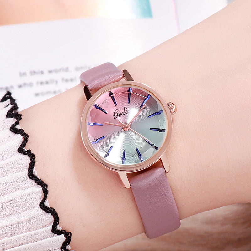 Gradient Belt Waterproof Ladies Watch