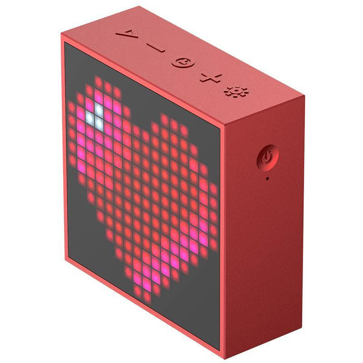 Bluetooth Portable Speaker with Clock Alarm Programmable LED Display for Pixel Art Creation Unique Gift - MRSLM