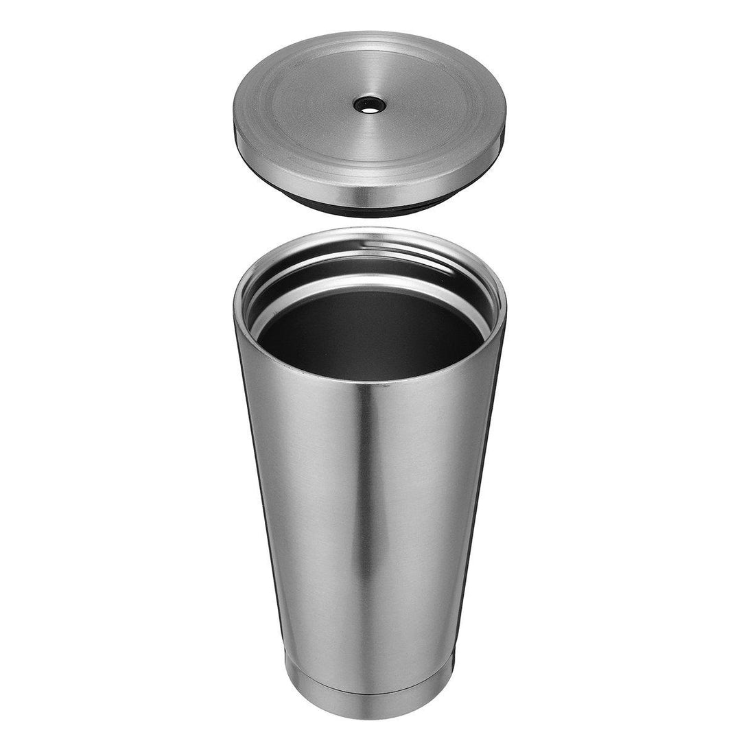 500ml Stainless Steel Mug Portable Home And Office Tumbler Coffee Ice Cup With Drinking Straw