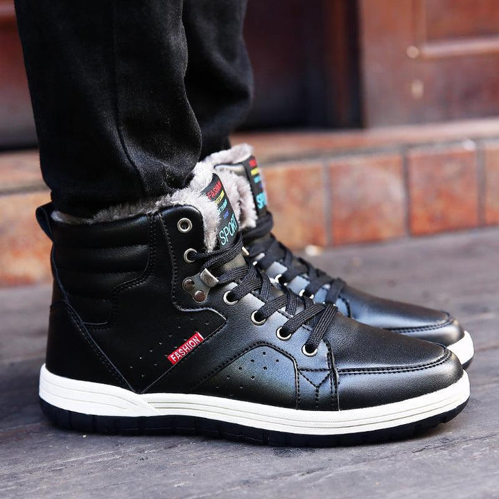 Men's high top cotton shoes