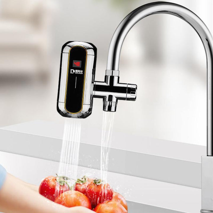 3000W Electric Water Heater Faucet Tankless Kitchen Instant Hot Water Tap Heater Digital LCD Display Easy-Install Heating Tap 220v With Free Installation Tools