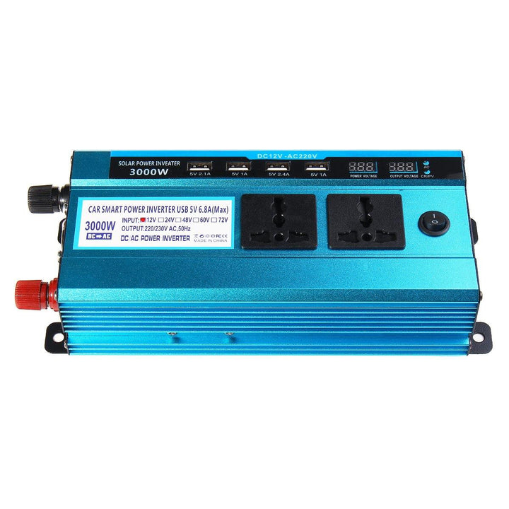 3000W Dual Display Peak Solar Power Inverter Modified Sine Wave Inverter 12V24V48V Power Converter