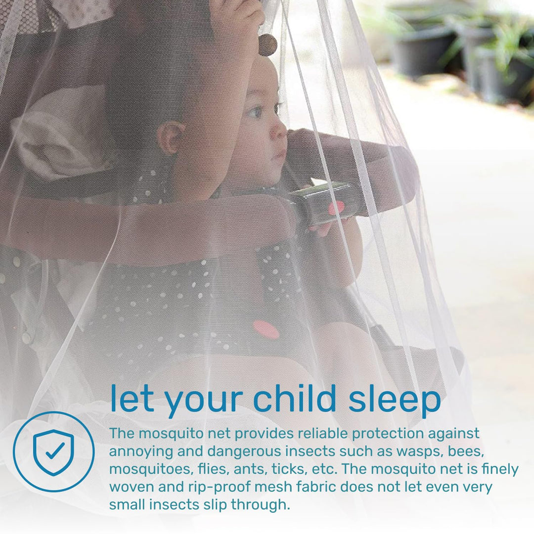 Portable Infant Carriage Mesh: Safe Sleep & Mosquito Shield