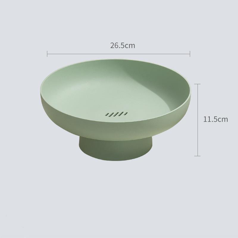 Creative Macaron Color Fruit Drain Basket Snack Storage Tray Multi-function Strainer Detachable Candy Plate - MRSLM