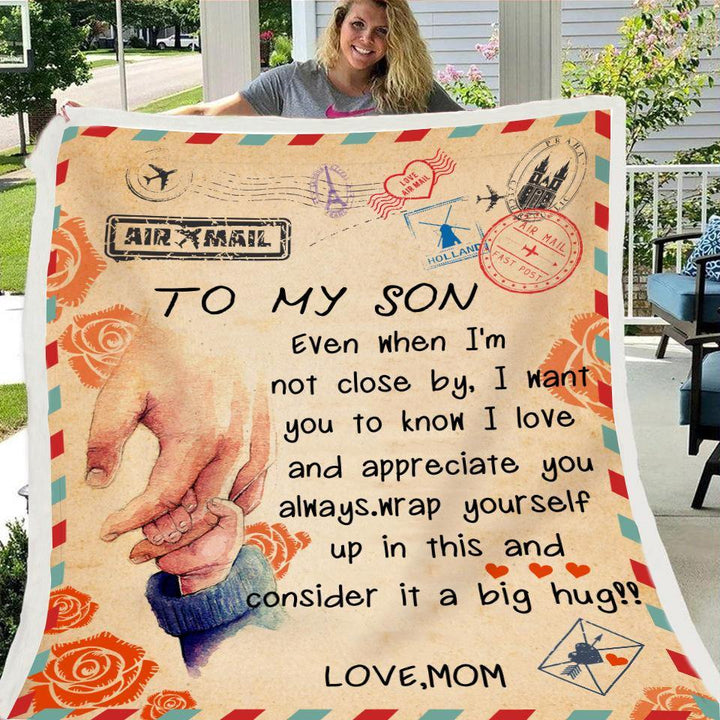 Fleece Blanket to My Daughter Son Wife Letter Printed Quilts Air Mail Blankets Positive Encourage and Love GiftsDrop Ship - MRSLM