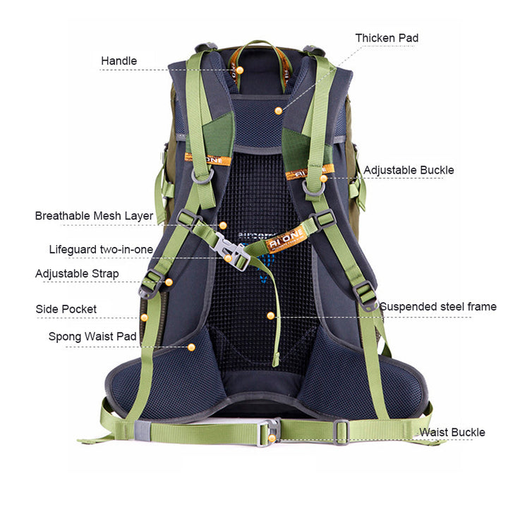 Outdoor Climbing Backpack with Raincover