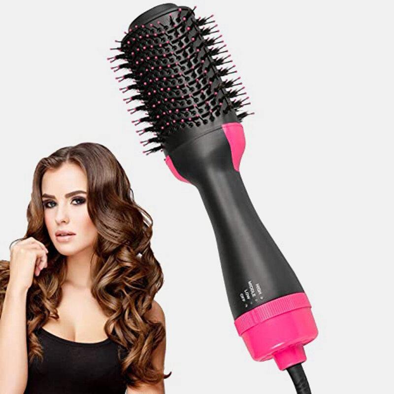 4 in 1 Air Hair Dryer Brush One Step Hair Blow Dryer Comb Volumizer Hair Fluffy Curler Straightener - MRSLM