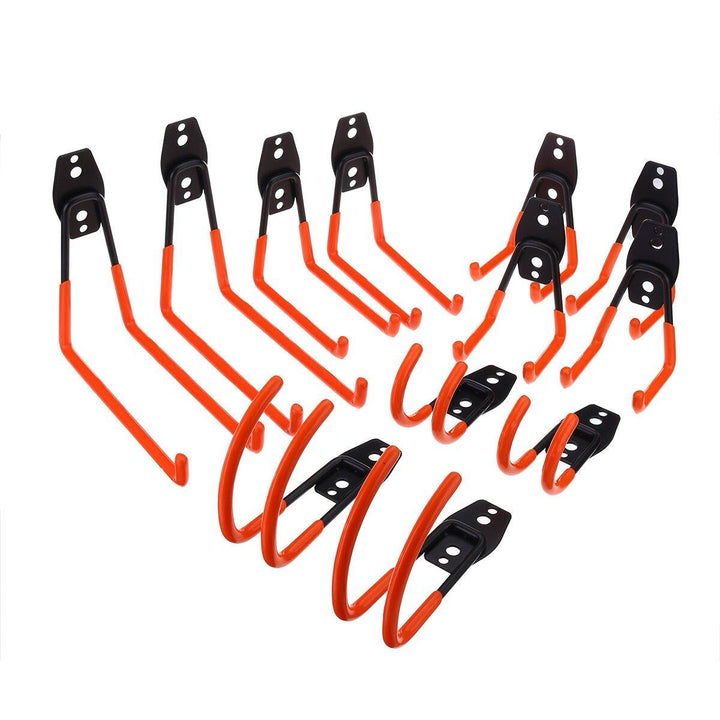 12Pcs Garage Storage Hooks & Hangers Heavy Duty Wall Mount Garage Organizer - MRSLM