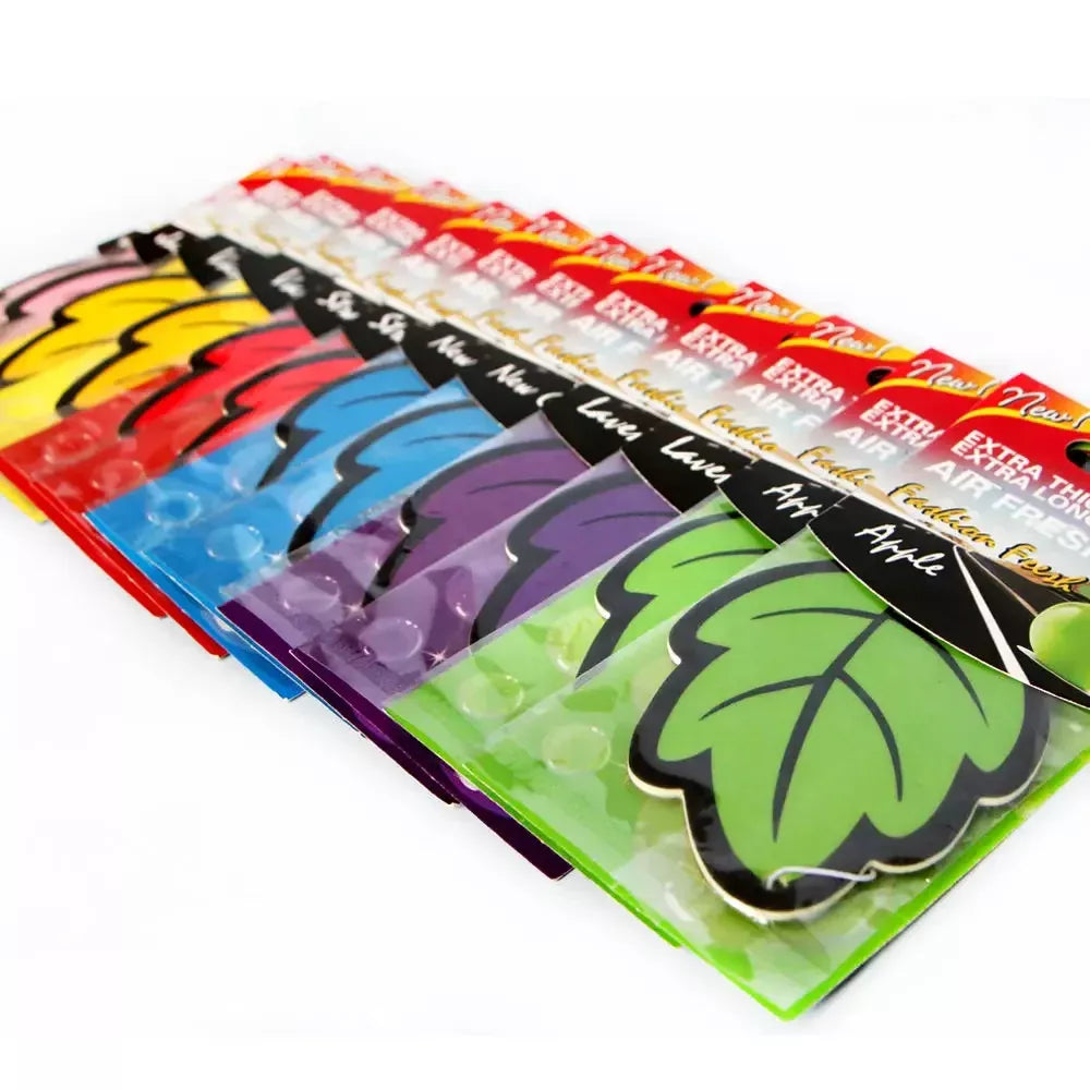 6-Piece Vanilla Scented Leaf-Shaped Car Air Freshener