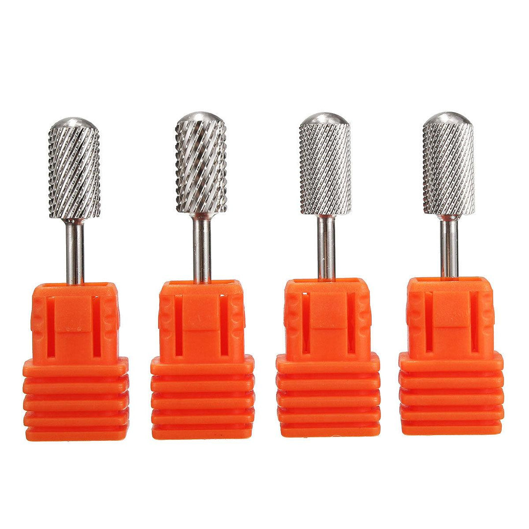 4pcs Nail Art Drill Bits Tungsten Carbide Steel Polish Electric Machine Smooth File