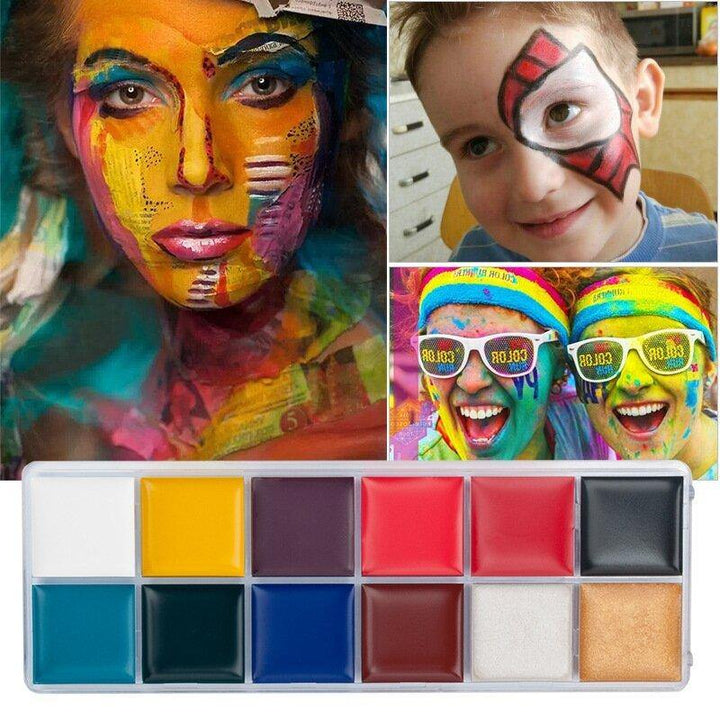 12 Colors Face Body Paint Oil Face Painting Kits Professional Painting Halloween Party Fancy Make Up